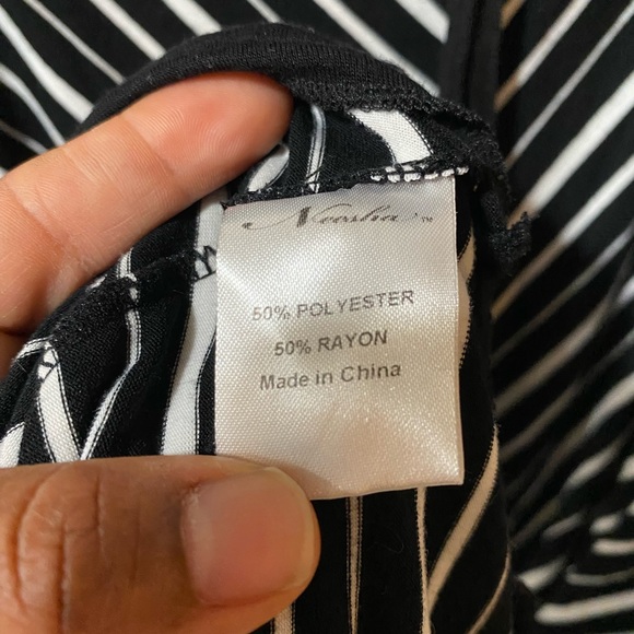 NEESHA ASYMMETRICAL STRIPED DRESS SIZE M/L EXCELLENT CONDITION - Picture 8 of 8